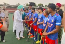 Punjab Vidhan Sabha Speaker Felicitates Hockey Players with Cash Prizes