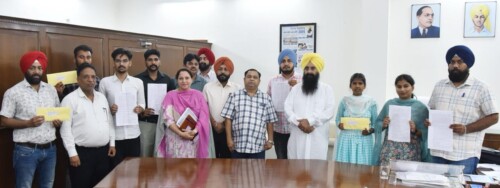GURMEET SINGH KHUDIAN HANDS OVER JOB LETTERS TO EIGHT YOUTH
