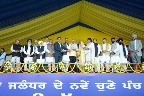 - Mohinder Bhagat administers oath to 5443 newly elected panchayat members in Jalandhar