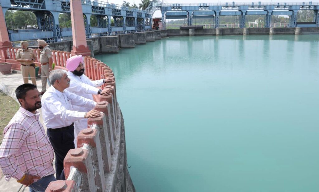 HARJOT BAINS VISITS NANGAL DAM 4TH DAY IN A ROW TO KEEP TABS ON PUNJAB’S RIGHTS